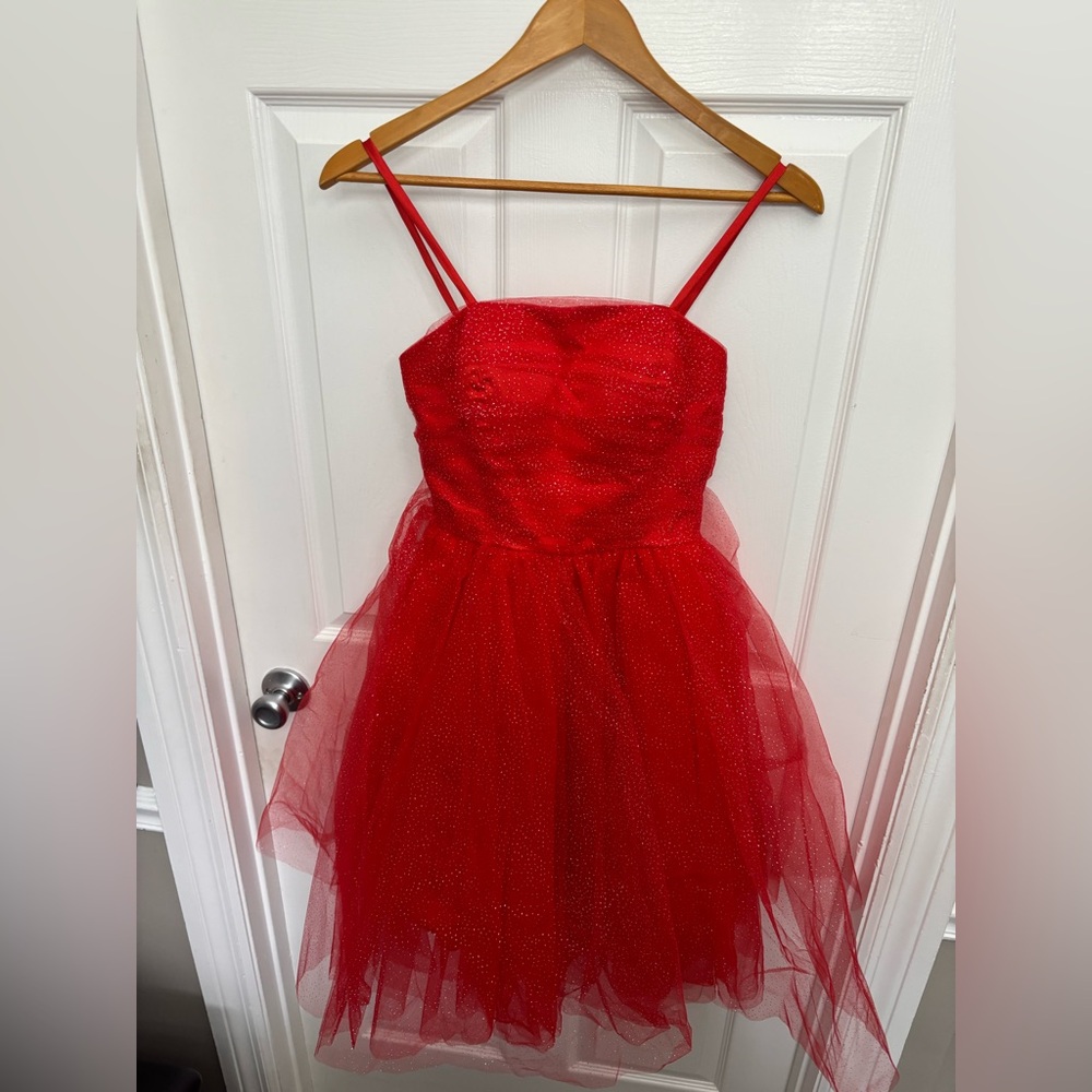 Balletcore 1950s Vintage Inspired Girls Red Valentine’s Day Princess Dress